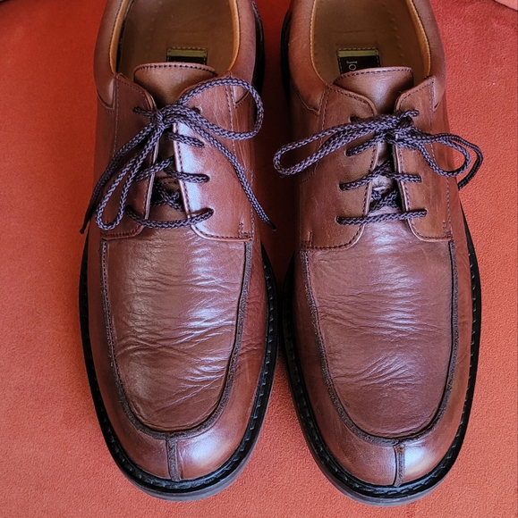 Johnson & Murphy Mens Lace Up Oxford 020-2184 Brown Leather Size 10W - Picture 4 of 15